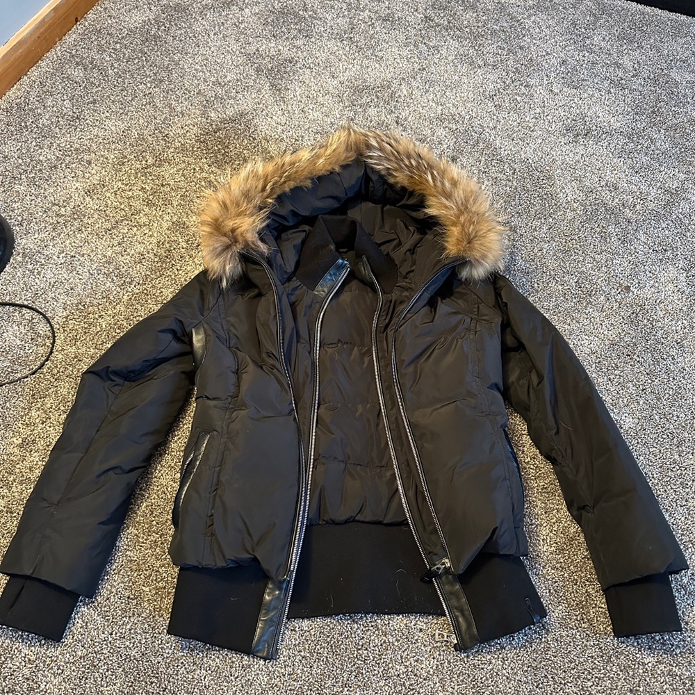 Matina Down Bomber Jacket for Women Size M in Black